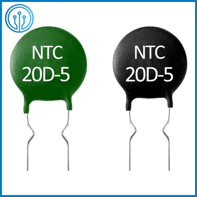 NTC Koefisien Suhu Negatif Termistor 20D-5 20 Ohm 20% 5mm 0.6A THT Radial