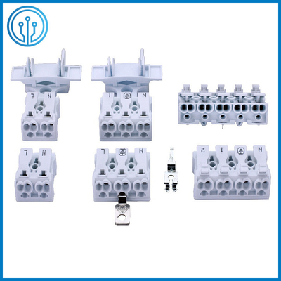 Injection Moulding 5 Pole Wire Protected Connector Fuse Terminal Blocks FT06-5W Dengan Brass Clamping Unit