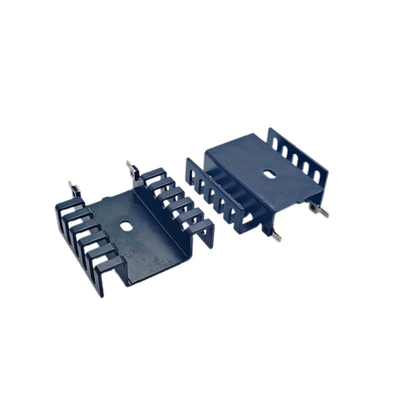 Custom Black Anodized Board Level Stamped Extrusion Aluminium Heatsink PCB1046 Untuk Pengelolaan Termal Penggemar