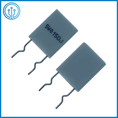 Pemasangan Vertikal Non Induktansi Keramik Bertempat Semen Tetap Resistor BPR 5W 0.15R 5% Dip