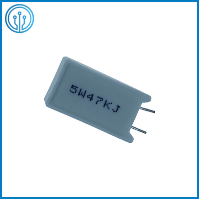 SQM Melalui Lubang Keramik Casing Semen Fixed Wirewound Power Resistor 5W 47K 5%